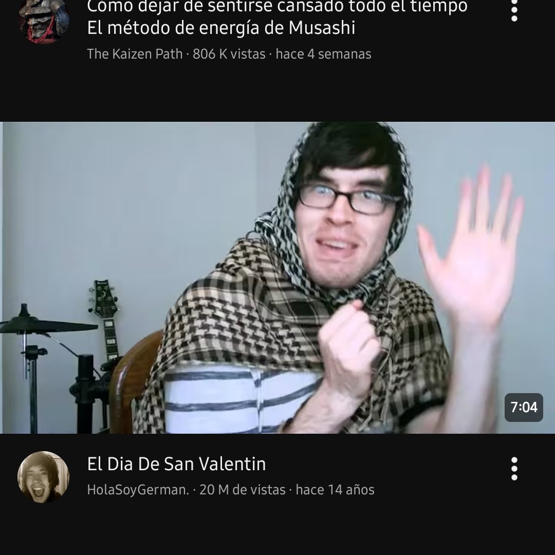 Jess58778105's tweet photo. Se que es tarde. Pero estaba navegando el 14 y me salto este video de HolasoyGerman. Ya de hace 14 años. 
Y me dije -wow hace 14 años donde estaba

#nostalgia @HolasoyGe https://t.co/Ooi8wo6wFI