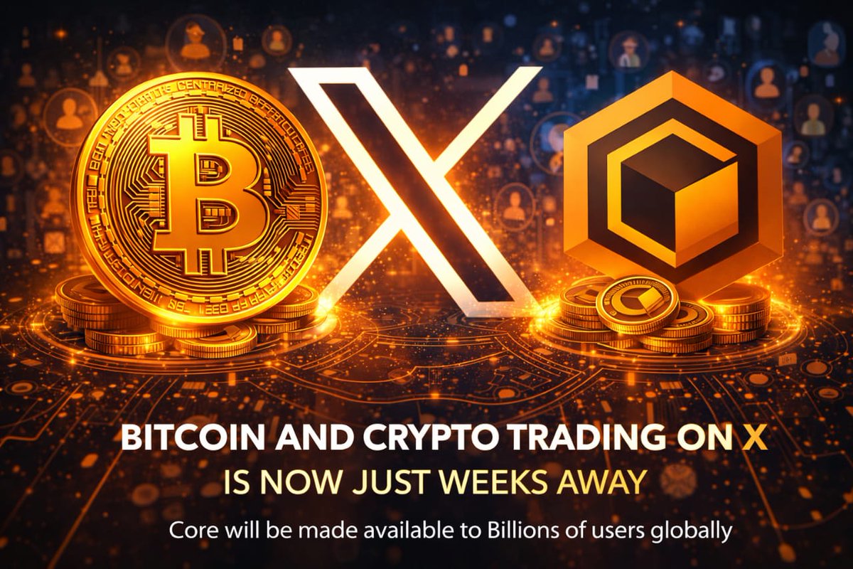 Bitcoin and crypto trading on X is just weeks away. The rails are going ...