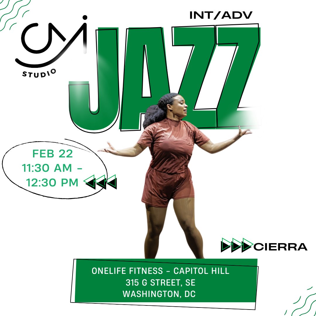 CapitolMovement's tweet image. This week at CM Studio! 💃
🗓️ Feb 22
🕚 11:30 AM: Int/Adv Jazz w/ Cierra
🕓 4:00 PM: Kidz Hip Hop w/ Olivia
📍 OneLife Fitness, DC

👉 capitolmovement.org/open-classes 
#Dance #Classes #WashingtonDC