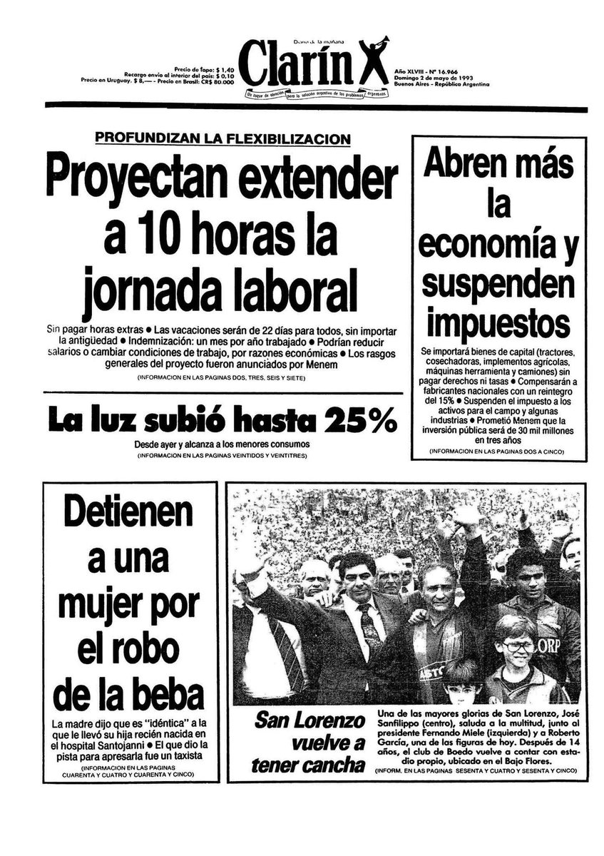 Ahora va a ser diferente. 
2 de mayo de 1993.