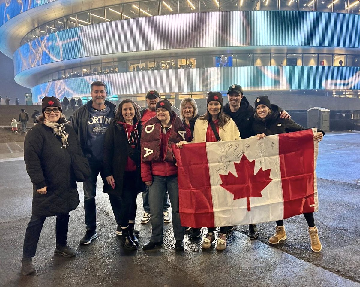 AAMunro's tweet photo. Two of our team members won a once-in-a-lifetime trip to the Winter @Olympics in Milan — and of course AA Munro tagged along 🧢

Huge thanks to @IntactInsurance for sending Elisha &amp; Mark overseas to cheer on #TeamCanada. Proud to see a little AA Munro spirit on the world stage! https://t.co/5DQ6WvOM2u