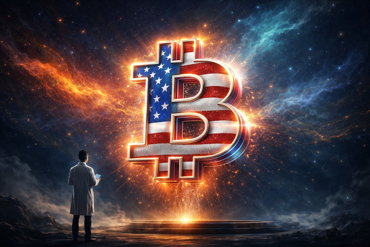 BitcoinMagazine's tweet photo. JUST IN: Eric Trump's "American Bitcoin" posts this image and says "The answer is front and center" 🙌

America is embracing Bitcoin 🇺🇸 https://t.co/p5F8XhCwU7