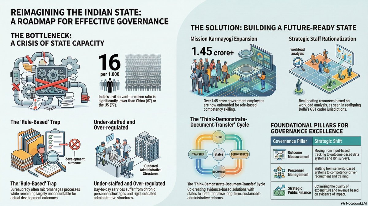 icprindia's tweet photo. India doesn’t suffer from a lack of intent — it suffers from a lack of state capacity.
To build a future-ready state, we need fewer rules and more outcomes, fewer silos and more capability, fewer bottlenecks and more empowered institutions.

#GovernanceReform #StateCapacity https://t.co/mabc2RHEi9