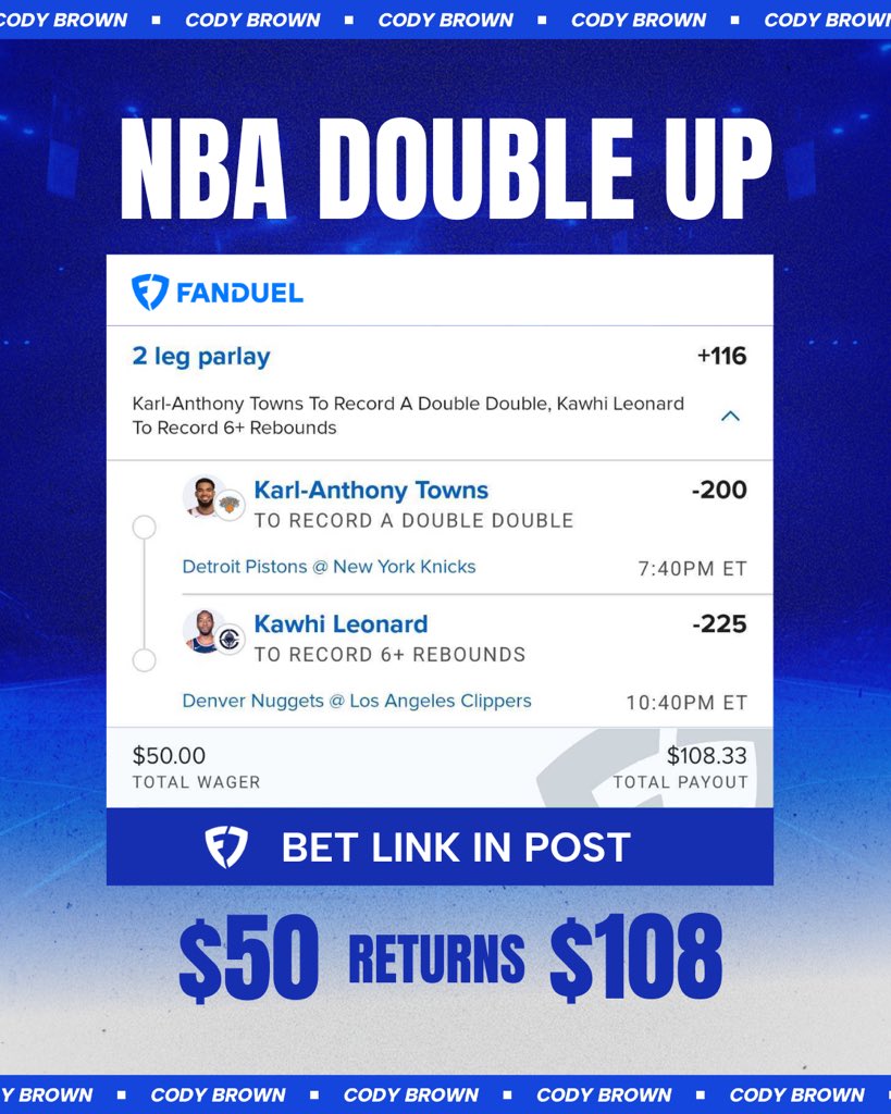 Cody Brown Bets tweet media