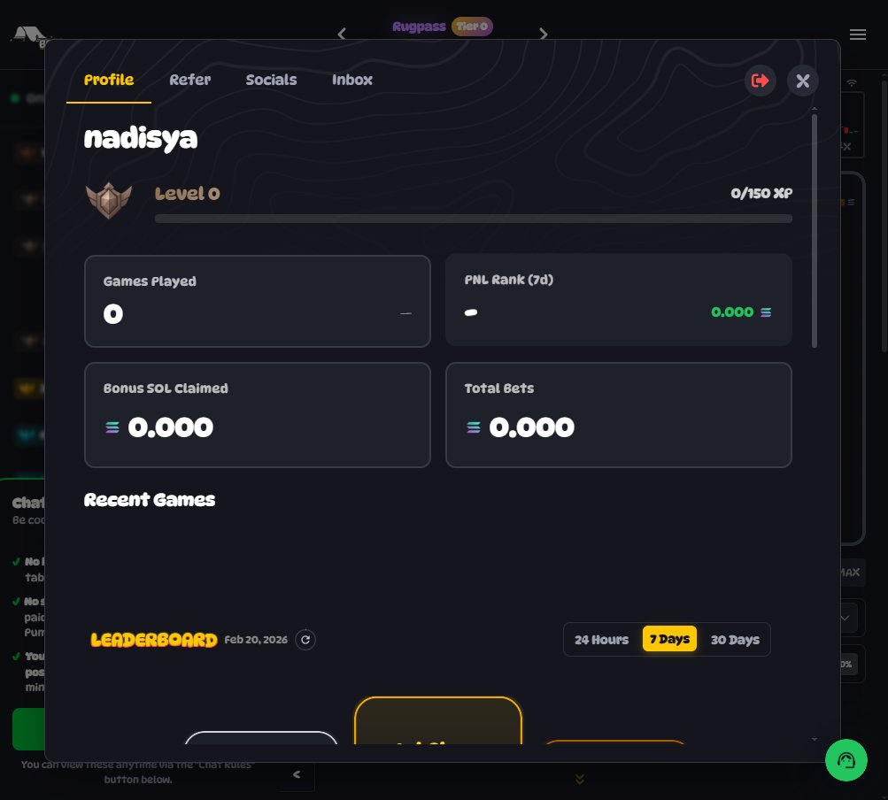 Nadisya18's tweet photo. @RugsdotfunMeme @rugsfun wallet: 5CF1kJdhLaGMwAn11DYSpS57GtPnwVRum2gqKNRhVPu9
username: nadisya https://t.co/IYYjp3KVSr