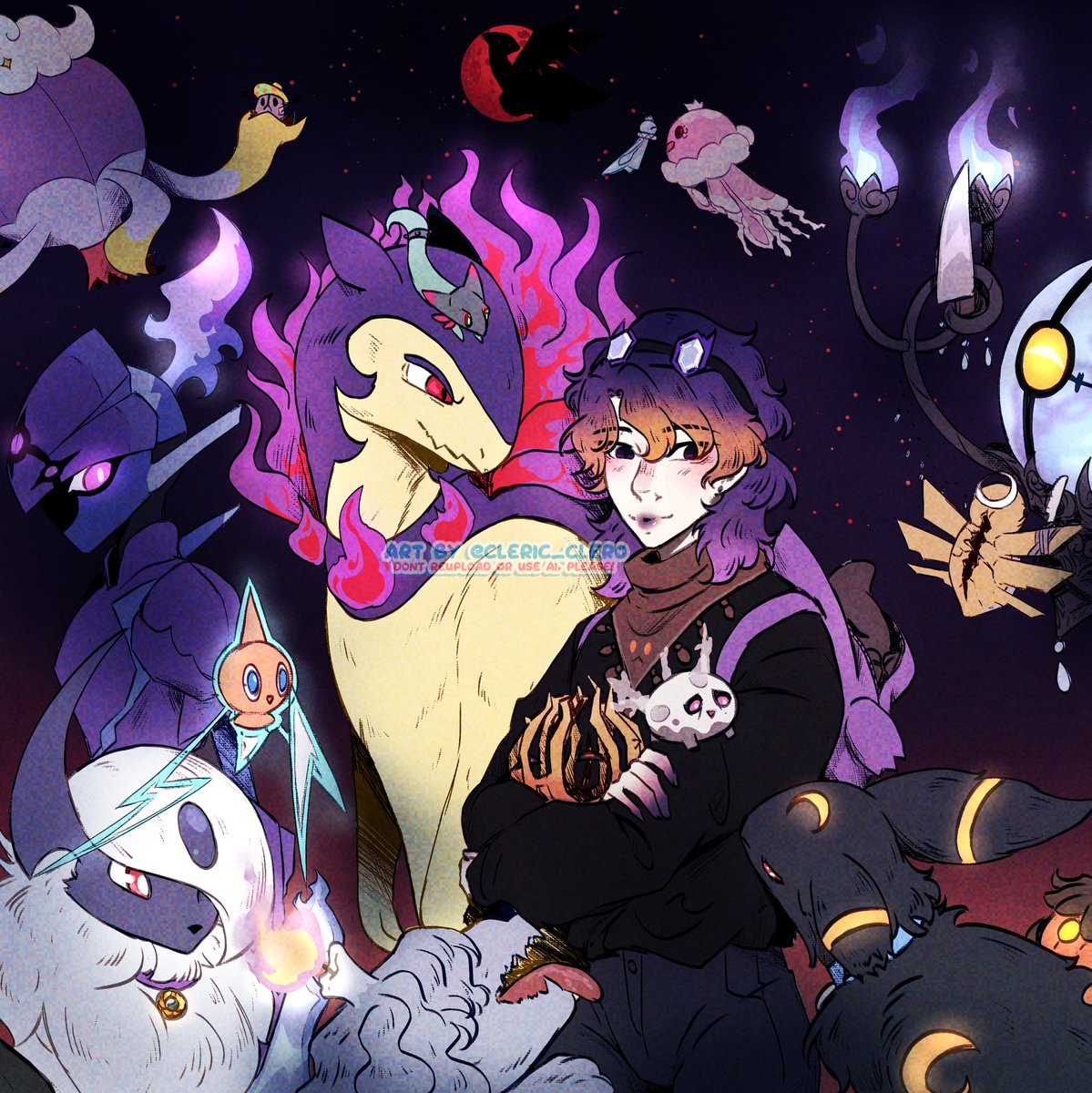 cleric_clero's tweet photo. GHOST TRAINER ✨ full art on Insta and Bluesky
If you want and like i Will open commissions of this type of art for have your ocs and Pokémon teams ~
#pokemonfanart #pokemon #ghostpokemon #ghosttype #art https://t.co/VTaJLj2fi4