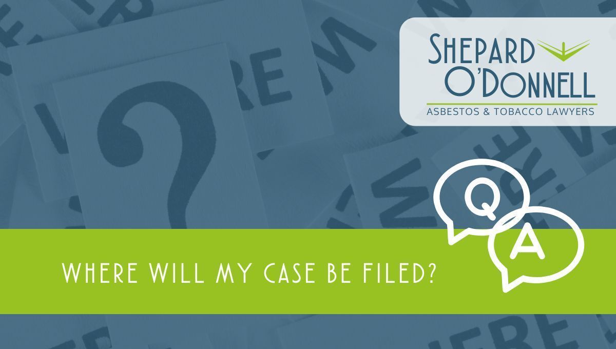 ShepardLawFirm's tweet photo. Where will my #asbestos case be filed? It depends! Factors include where you live, where the exposure occurred, where the defendants are based, and jurisdiction laws. https://t.co/kcHMhpRBAx https://t.co/P1LCXQjOIZ