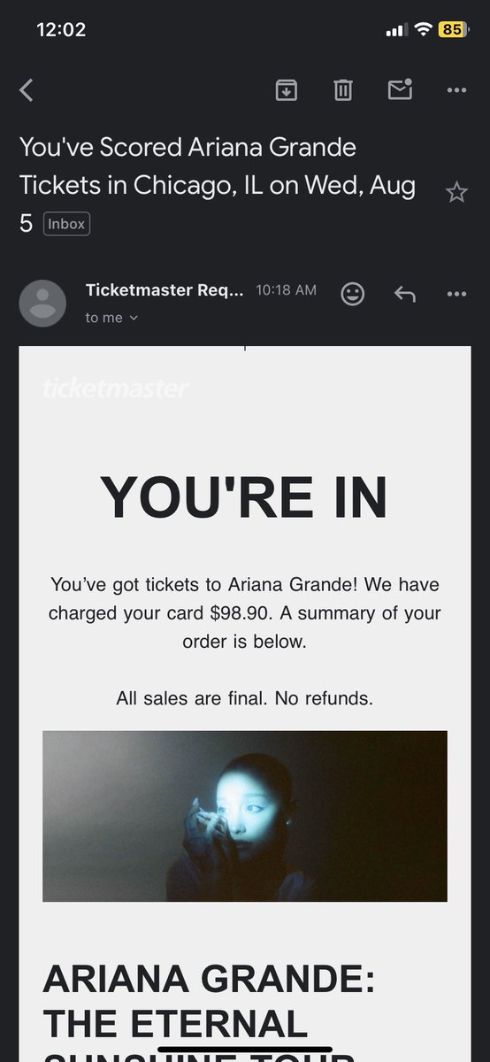 laurenleeperr's tweet photo. I GOT THE TICKETS YALL OMG 😭 https://t.co/PcrEQIMgAR