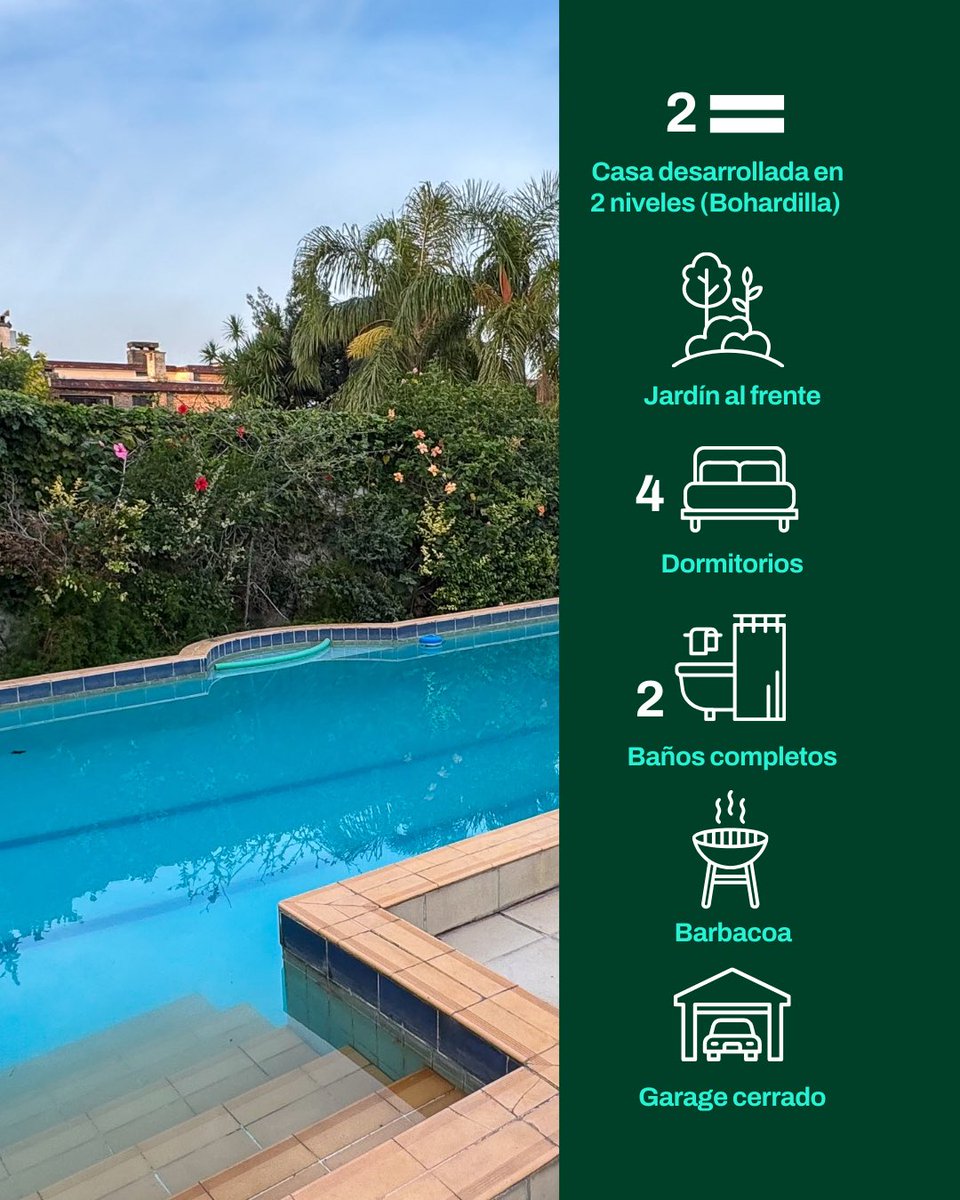 iocco1949's tweet photo. ⚖️ REMATE JUDICIAL — CASA EN CARRASCO
📍 Av. Juan Bautista Alberdi 6569

🏠 4 dorm. · 2 baños · 217 m² ed.
🌳 Terreno 819 m² · 🏊 Piscina · 🔥 Barbacoa · 🚗 Garaje  🖥️ Escritorio 

Remate:
📅 10/03/2026 · ⏰ 14:30
📍 Rincón 408 · Montevideo

💰 Sin base · 💵 En USD https://t.co/BpUQIZxSk1