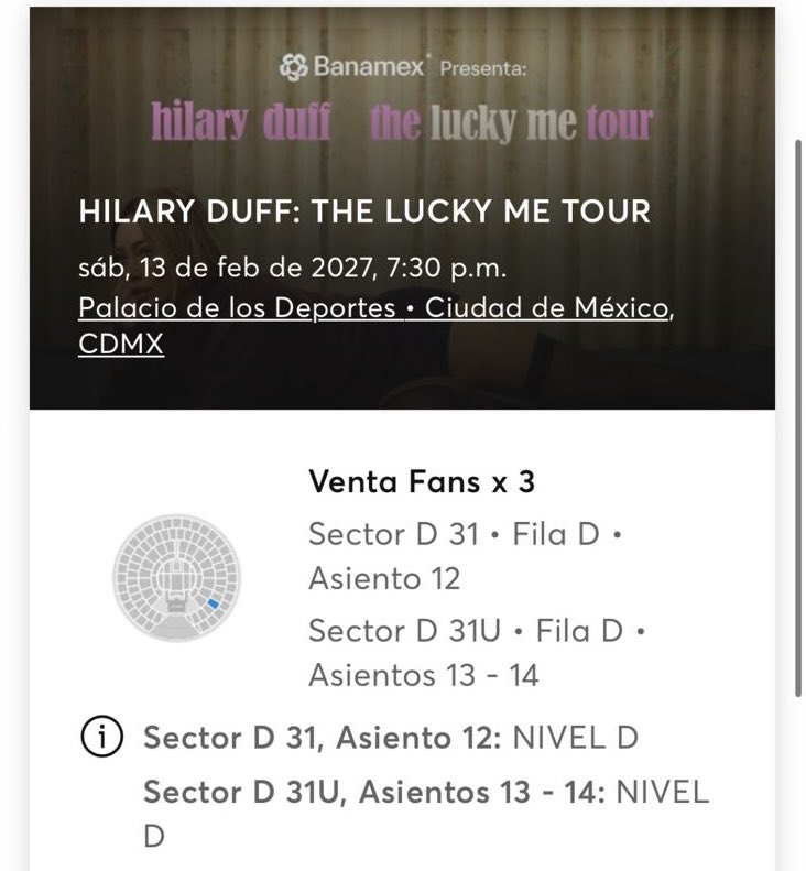 Ferferro95's tweet photo. @mx_tickets Amigos vendo 3 boletos al costo, hubo error de comunicación y compramos dobles https://t.co/7ekwFrSom1