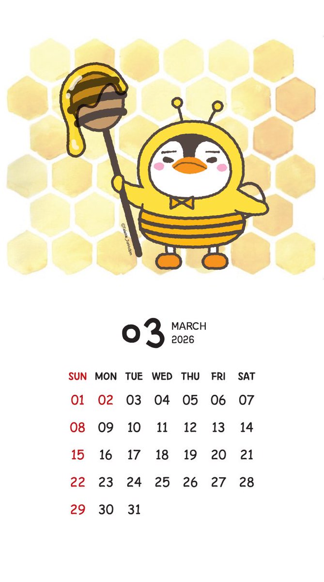 TakeMe_JunHo2pm's tweet photo. 꿀 떨어지는 3월🗓️ 

3월도 같이 걸어가보자! ٩꒰⍢ ꒱۶⁼³₌₃
(상업적 용도 ❌ 2차가공❌)

#이준호 #준호 #LEEJUNHO #JUNHO
#준호팬아트 #펭펭팬아트 #달력_2026 #3월
#사계 #always https://t.co/NZf6pP3sMi