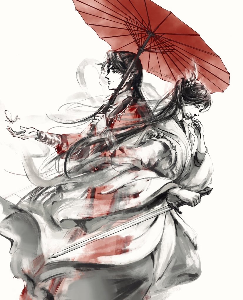 namri2802's tweet photo. I accidentally overlapped the layers and this is what I got 😭

#hualian #TGCF https://t.co/Lw4nSoIfP6