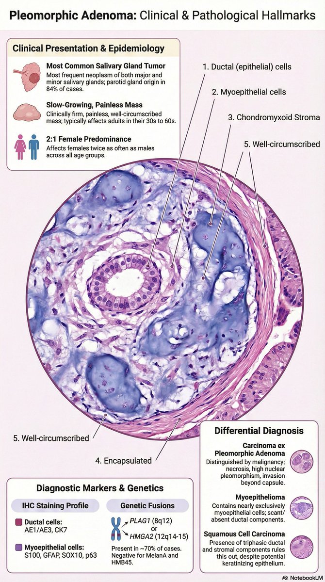 EmanMagdy91D's tweet photo. Pleomorphic adenoma

#pathology https://t.co/c9JsgvIZp5