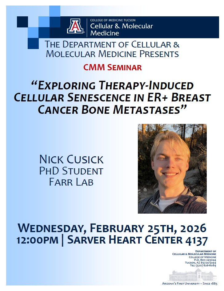 UArizona Dept of Cellular & Molecular Medicine tweet media