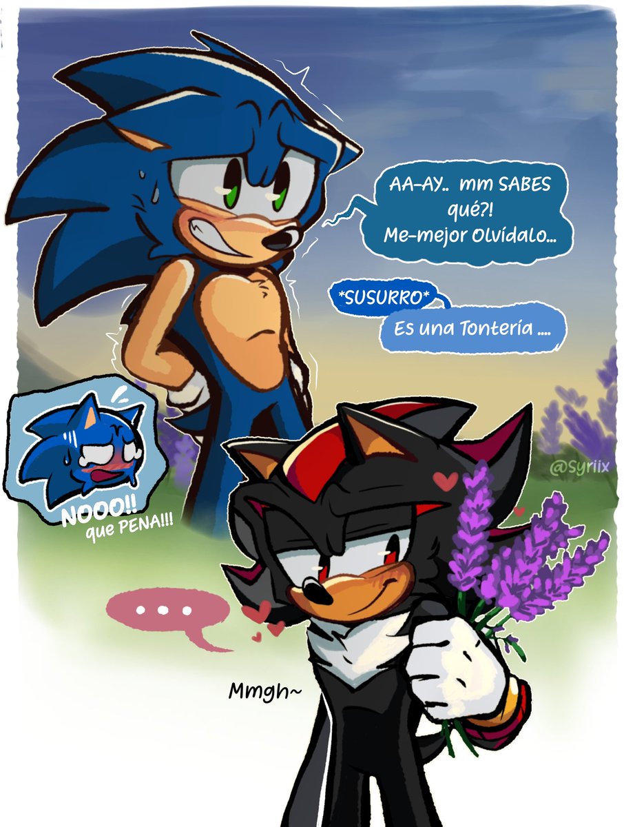 Syriix_sonex's tweet photo. 👊💌Te Retrasaste Sonic 💔... Mal Mal 
#Shadonic #Sonadow #sonic #Shadow #minicomic https://t.co/x02YlvyOCn