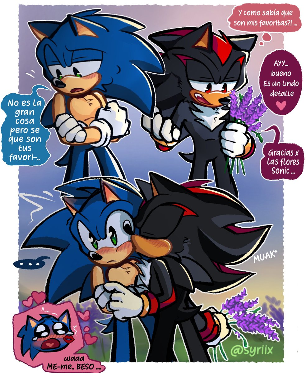Syriix_sonex's tweet photo. 👊💌Te Retrasaste Sonic 💔... Mal Mal 
#Shadonic #Sonadow #sonic #Shadow #minicomic https://t.co/x02YlvyOCn