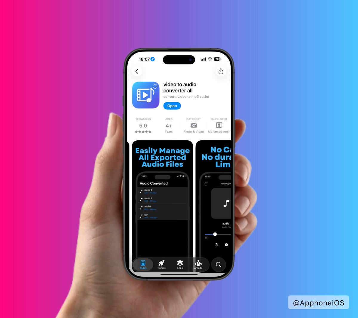 Apphone iOS tweet media