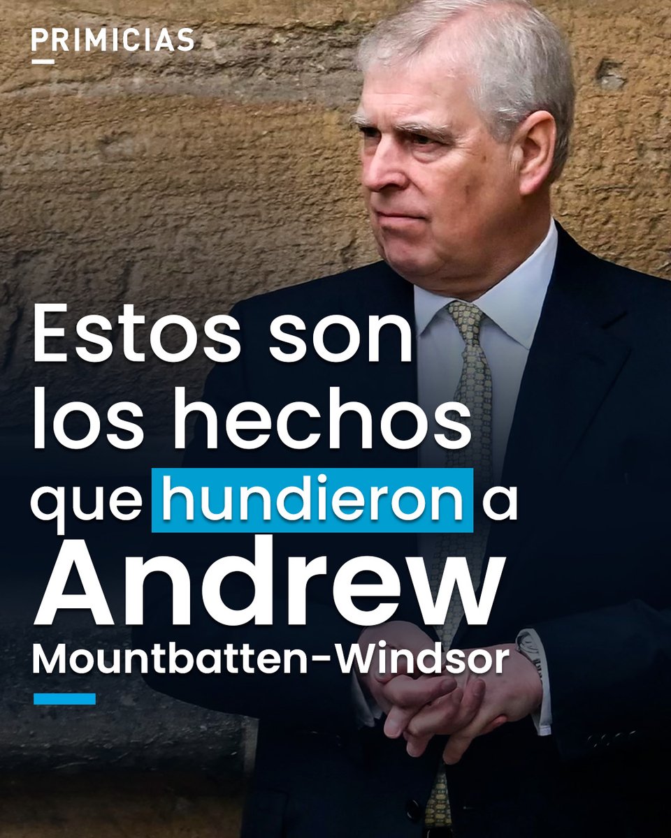 Del escándalo con Jeffrey Epstein al retiro real: la cronología que hundió al expríncipe Andrew de Inglaterra. prim.ec/GNfU50YigfN