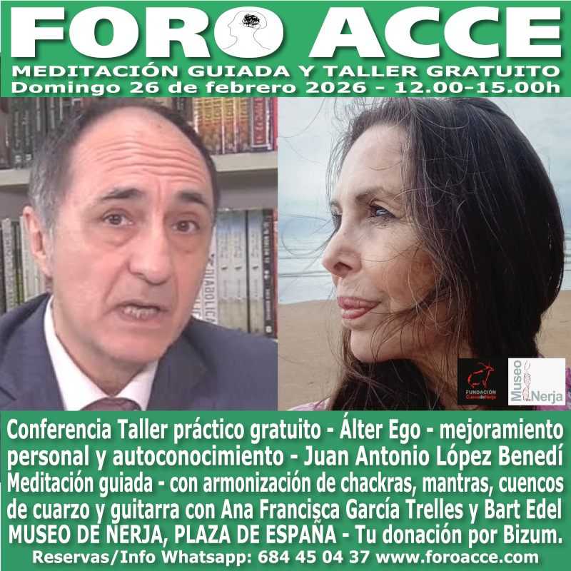 ForoAcce's tweet photo. MEDITACIÓN GUIADA Y TALLER GRATUITO - DOMINGO 22 de febrero – 12.00h-15.00h - Museo de Nerja, Plaza de España, Nerja https://t.co/0coqHorYNT https://t.co/3SH2tO0BIH