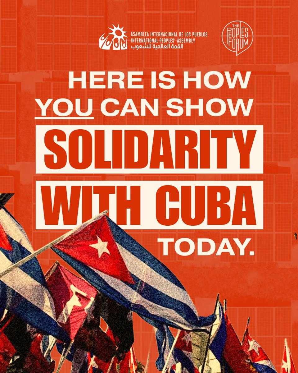 🇨🇺 The illegal US blockade and Trump's recent executive order have deepened Cuba’s energy crisis, causing severe fuel shortages and widespread blackouts that have devastated hospitals, schools, factories, food systems, and transportation.

People around the world are coming