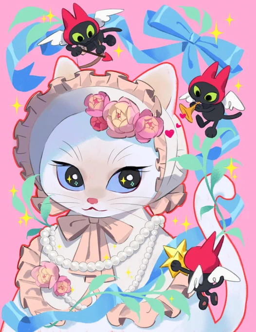 wanted to post on Valentine's day but the drawing was lost and I also got really busy with other stuff