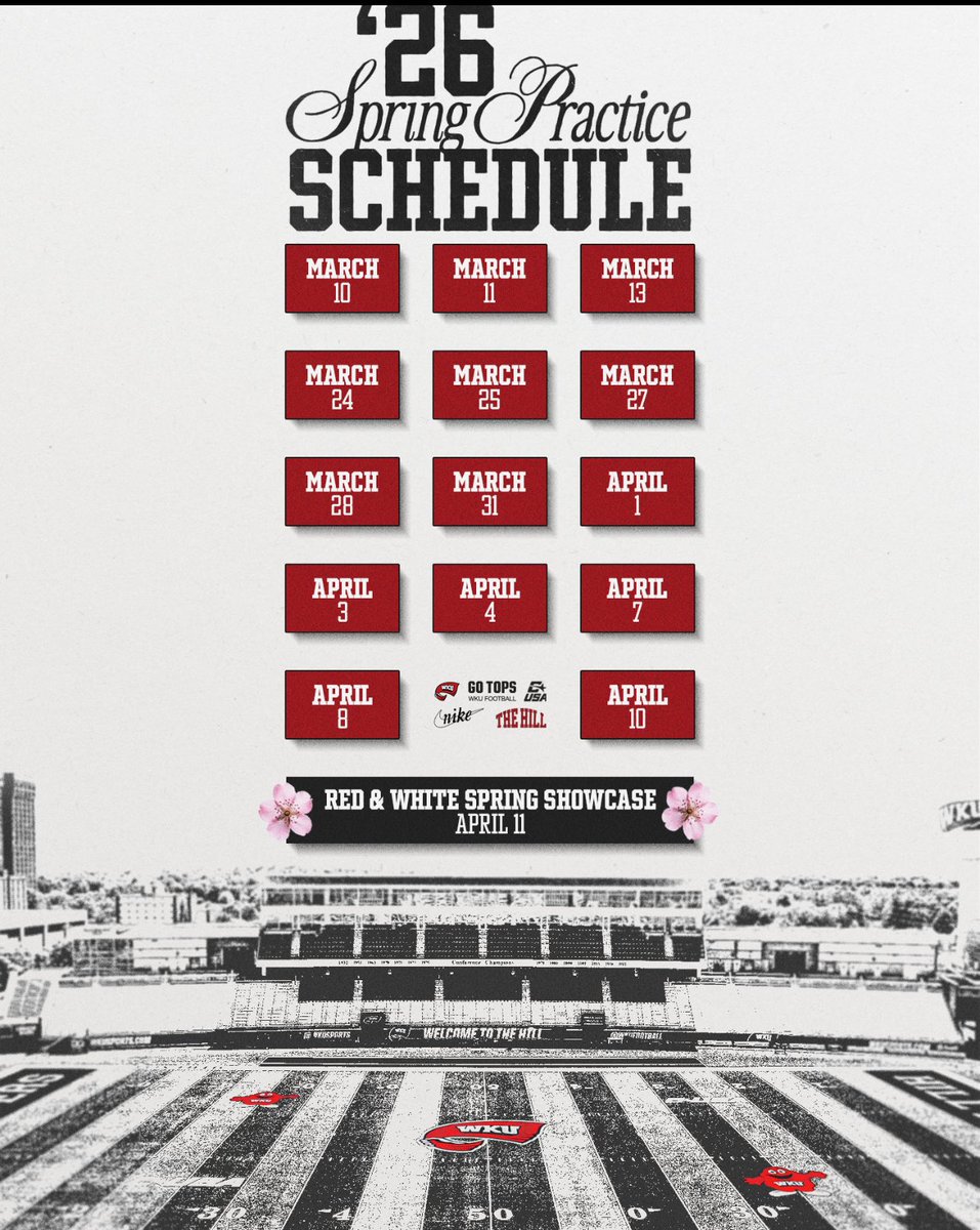 coachk_93's tweet photo. Vibes on #TheHill this Spring🫡

Come Ball❤️🖤 #WhyNotWKU https://t.co/8JsJfVX12k