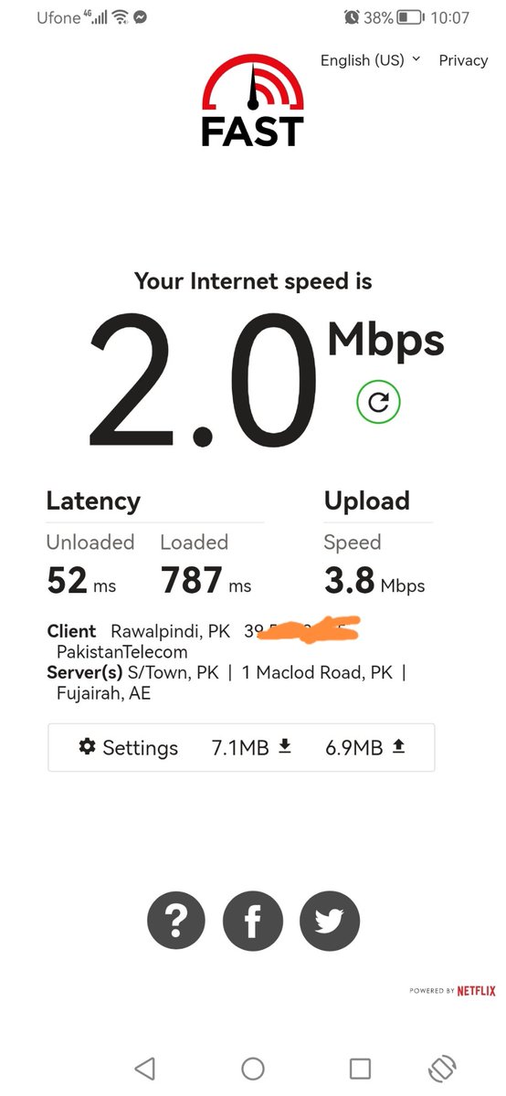 kashifmbutt's tweet photo. @PTCLOfficial
This is what we receive against 20 mbps package. Now it is useless to launch a complain. https://t.co/FRGBAh4gOX