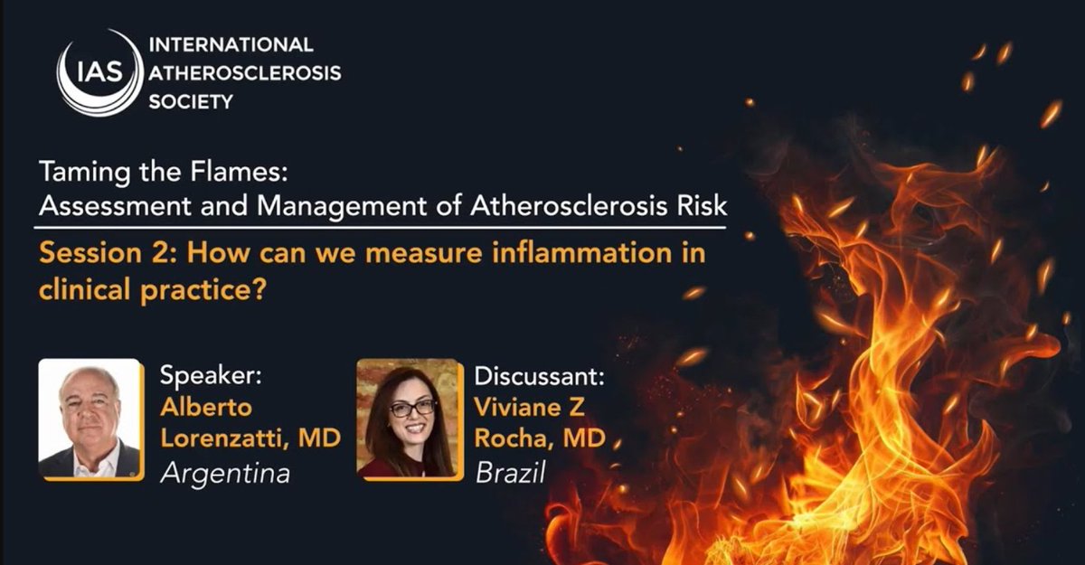 atherosociety's tweet photo. It's #TamingThursday!
Hear from experts Alberto Lorenzatti, MD (@ALorenzatti), and Viviane Z. Rocha, MD (@zorzanelli), as they discuss how to measure inflammation in clinical practice.
This is session 2 of IAS' new video series with global experts discussing the assessment and management of atherosclerotic risk with a specific focus on the role of #inflammation.
Watch now: https://t.co/pfUxMSJRv5