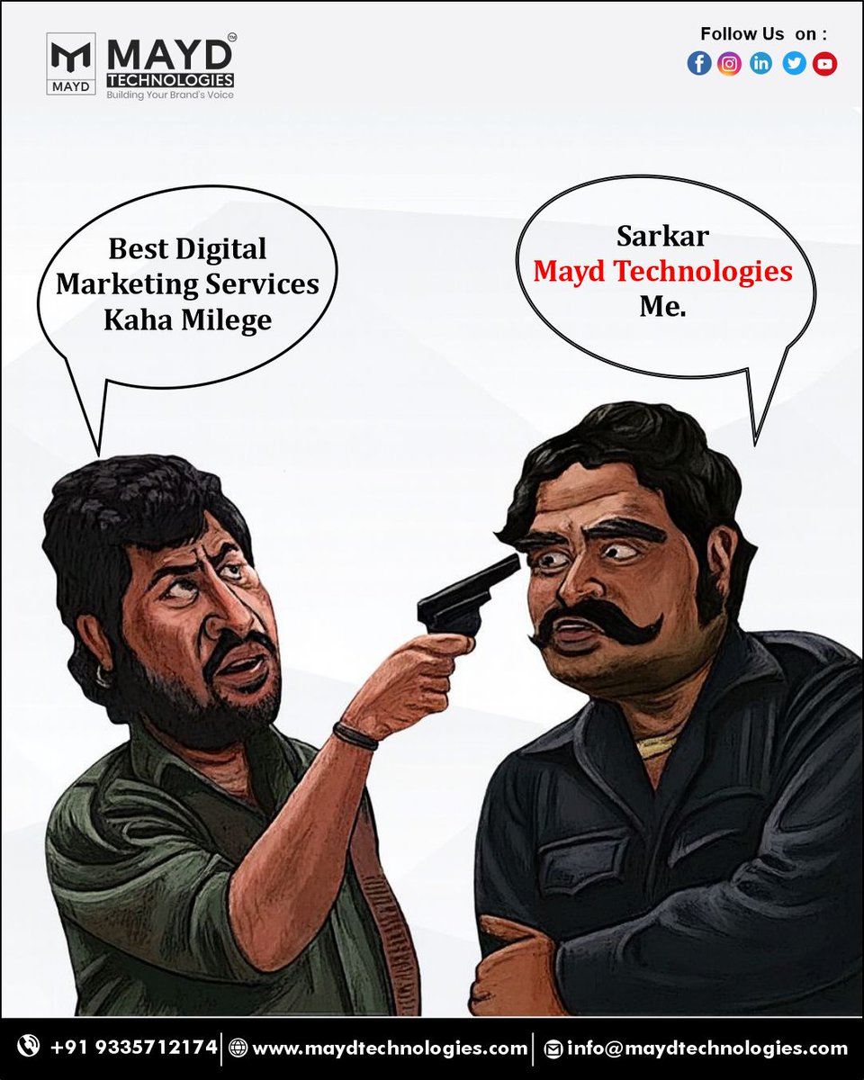 LtdMayd's tweet photo. Looking for the best digital marketing services for your business?
Answer is simple
MAYD Technologies
Branding ho ya leads,
hum sirf ads nahi — brands banate hain.
Ready to scale your business digitally?

#BestDigitalMarketingCompany #MaydTechnologies #DigitalMarketingIndia https://t.co/p1NOHTr79I