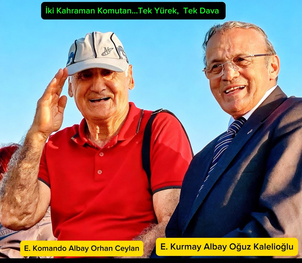 hasantas52's tweet photo. Kıbrıs Barış Harekâtı Muharebe Alanlarında

Kıbrıs Barış Harekâtı’nın izlerini taşıyan topraklarda,
iki büyük komutan yan yana…

E. Komando Albay Orhan Ceylan
Bozdağların Kahramanı

E. Kurmay Albay Oğuz Kalelioğlu
Mağusa Savunmasının Kahramanı

Hasan Taş Arşivi https://t.co/0E4LVefXPV
