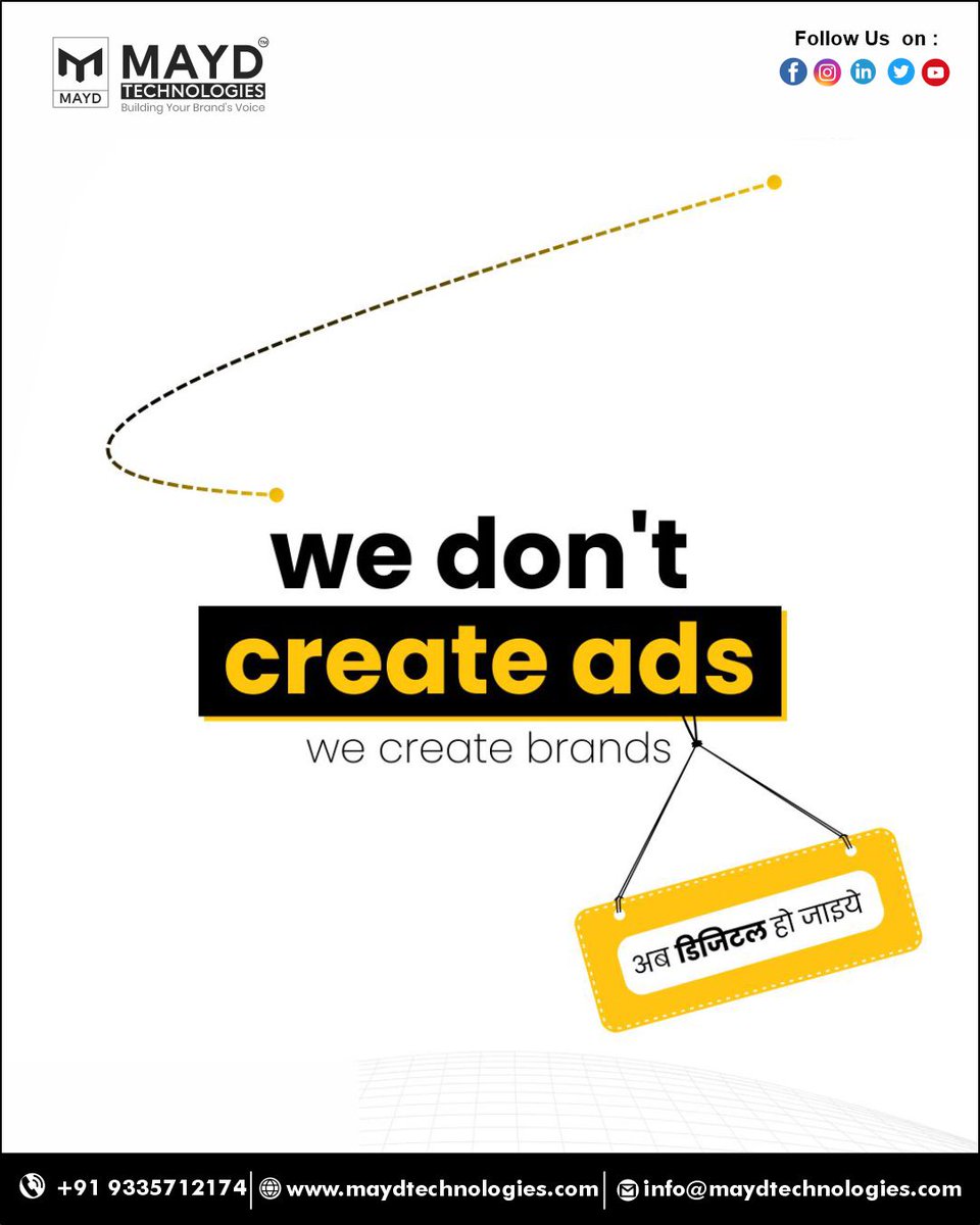 LtdMayd's tweet photo. We don’t just run ads!
We build brands that people remember.
Ready to go digital the right way?

#DigitalMarketingAgency #BrandBuilding #CreateBrands #MaydTechnologies https://t.co/HVP6BQe7Gh