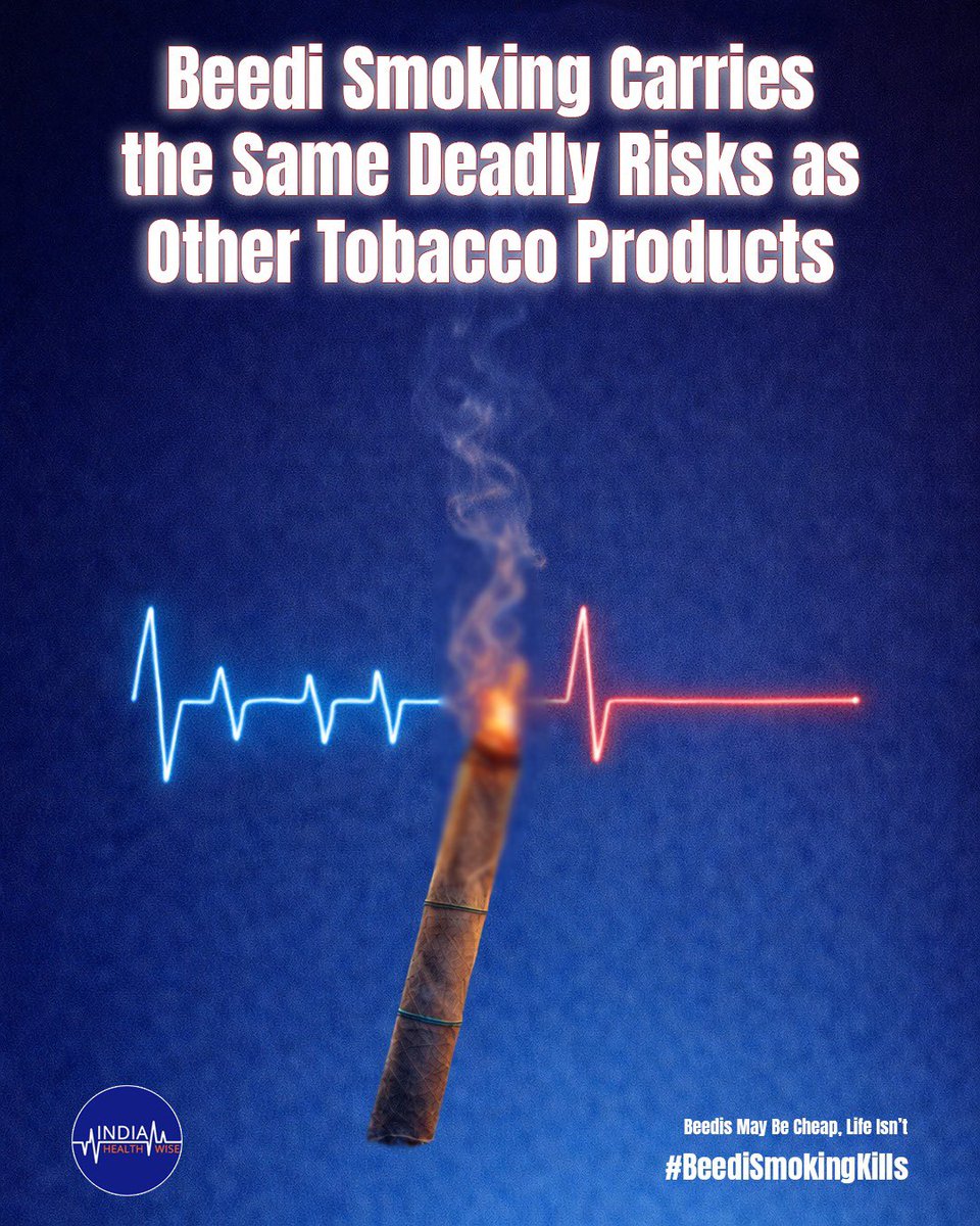 Beedi smoking doesn’t just affect your lungs, it increases the risk of heart disease, stroke, and premature death. What seems like a small habit can have life-threatening consequences.

#Bidi #Tobaccokills #QuitBeediToday 
It’s true - Beedis May Be Cheap, Life Isn’t.