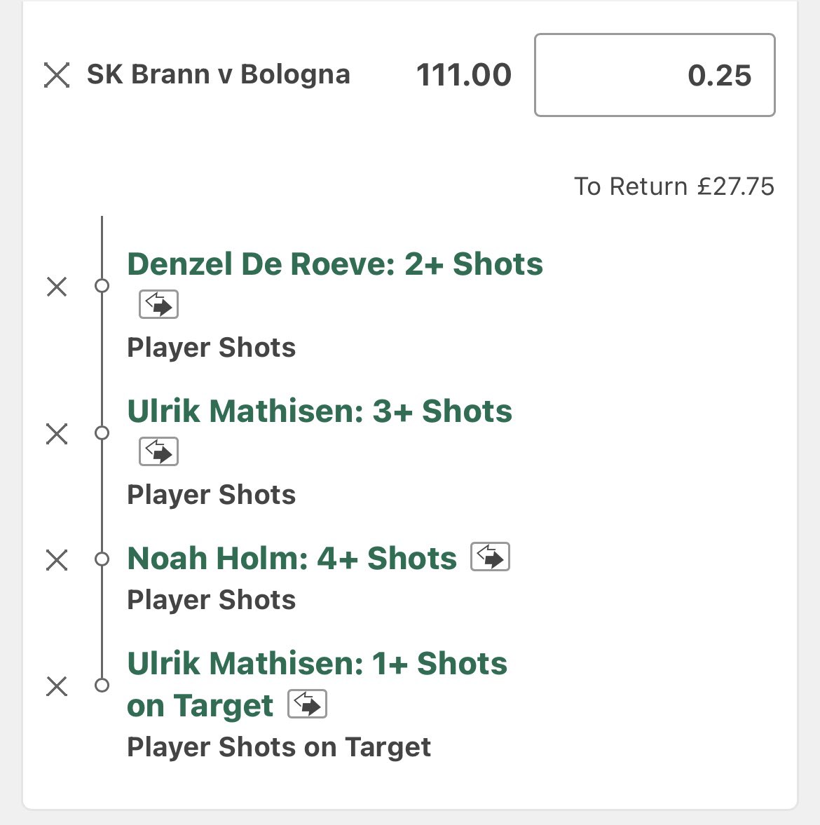 BetsBuster's tweet photo. 🔥Brann Shots

📝 Write-Up:  

Brann have the home advantage in a tie they most definitely aren’t favourites for, so it’s do or die for them tonight

Holm is the man to target, he’s averaging 2.47 shots per 90

Mathisen also has some great underlying numbers, managing 1.52 shots p90

The right back Roeve is also managing 1.04 p90 

Holm (4,5,2,2,1)
Mathisen (0,2,0,2,1)
Roeve (3,1,3,2,0)
 
💷 Unit Stake: 2 units 💰

🔰 Busting the bookies one bet at a time.