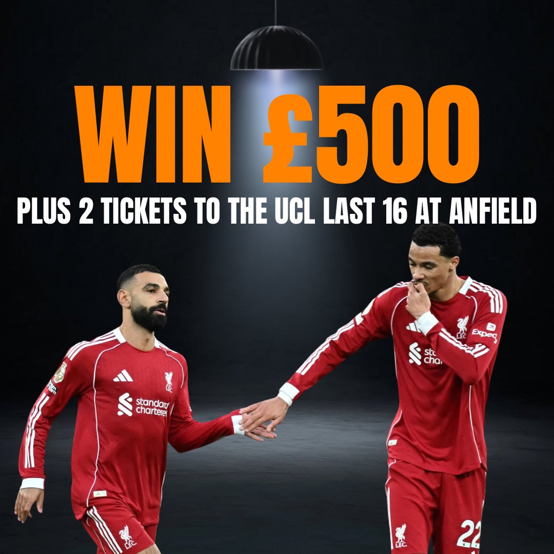 Imagine the scenes, Liverpool fans… 🔴

Champions League night.
Anfield bouncing.
The lights. The noise. The feeling you can’t explain.

And you’ve got £500 cash in your pocket. 💷

All of that.
For £2.

Don’t just imagine the scenes.
Be in them.

👇 Link in bio.