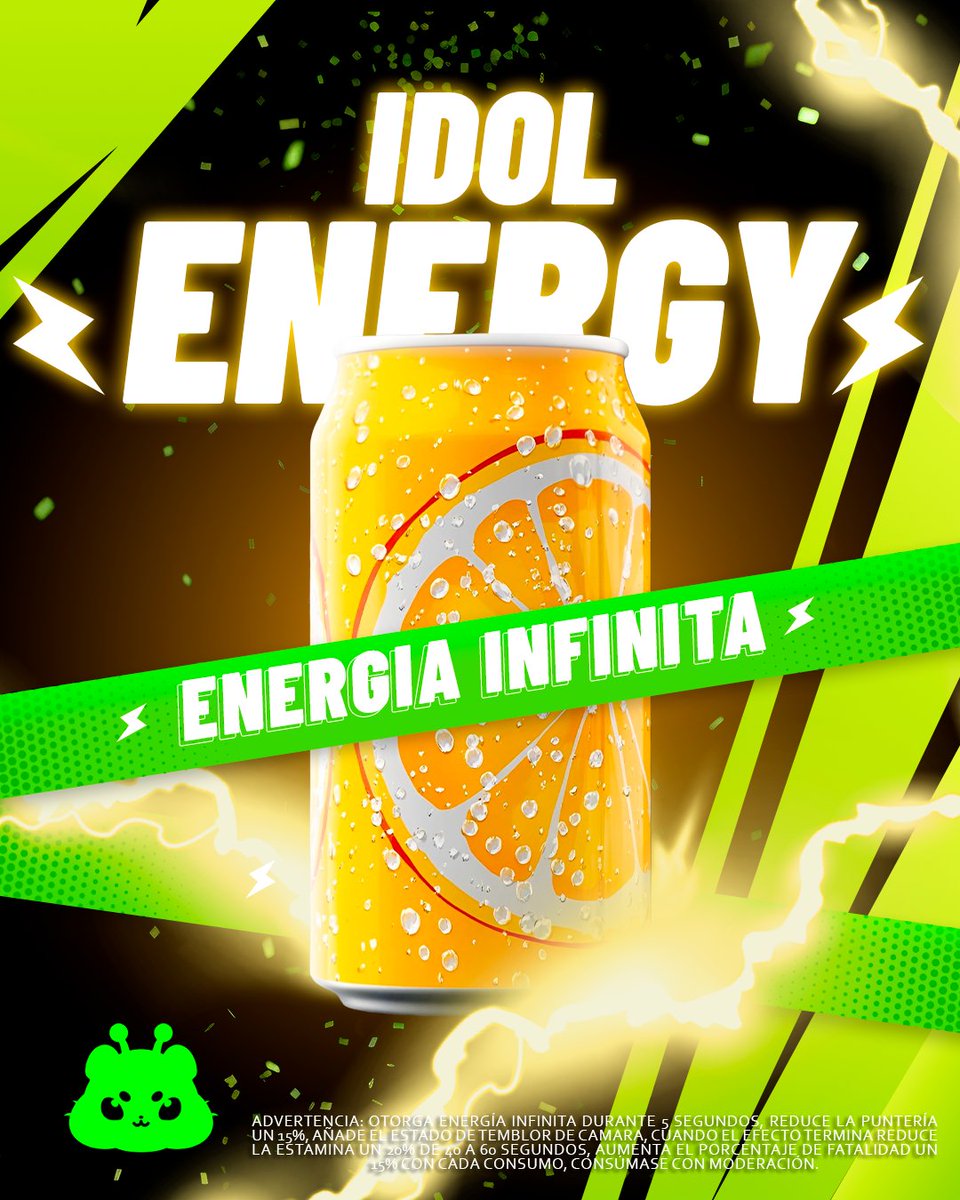 🟡¡La mejor bebida energética!🟡

Energía al máximo desde el primer sorbo.
Advertencia: puede provocar temblores de poder.

🖼️#ARTSentaGTA2