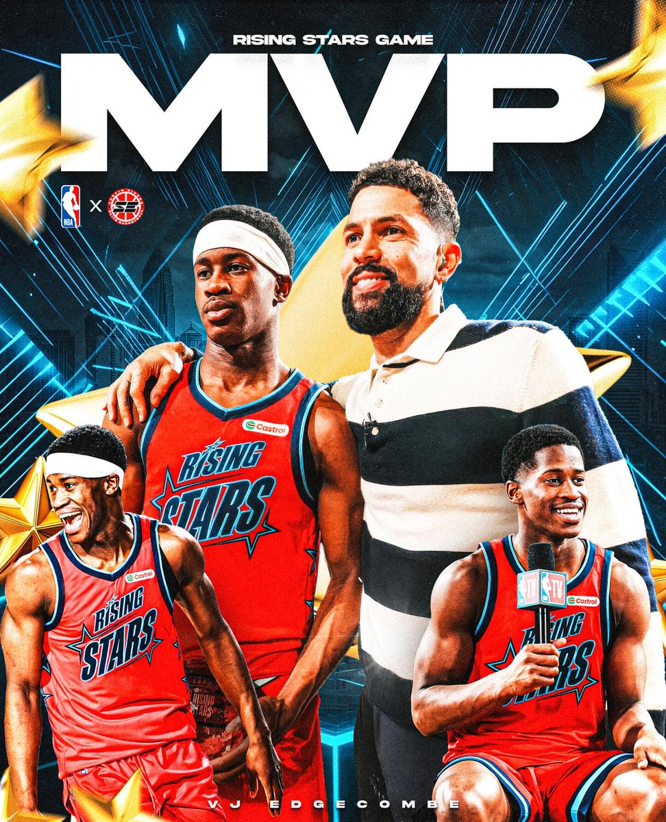 SFKHoops's tweet photo. Repost from @se_elite_3ssb

Congrats to C/O 2024 G VJ Edgecombe on being named MVP of The Rising Stars game at this year’s NBA All Star Weekend! Proud program 😊 

Thanks to Coach Ricks and the /// Team for the amazing weekend during NBA All Star 2026 in LA. https://t.co/DG7cx5hnZO