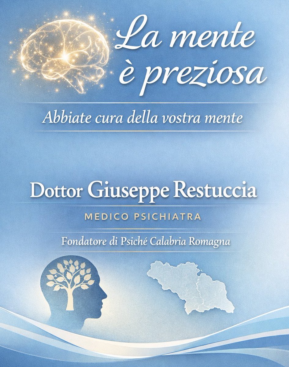 giusepperestuc2's tweet photo. Titolo / Introduzione:
Sono il Dott. Giuseppe Restuccia, medico psichiatra. Ho sentito l’esigenza di fondare Psiché Calabria Romagna, un centro clinico dedicato alla salute mentale, con l’obiettivo di offrire supporto professionale a persone con difficoltà psicopatologiche. https://t.co/qqkqKEKFpI