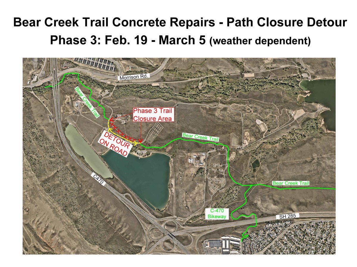 Know before you go: Bear Creek Trail concrete repairs are entering phase 3.