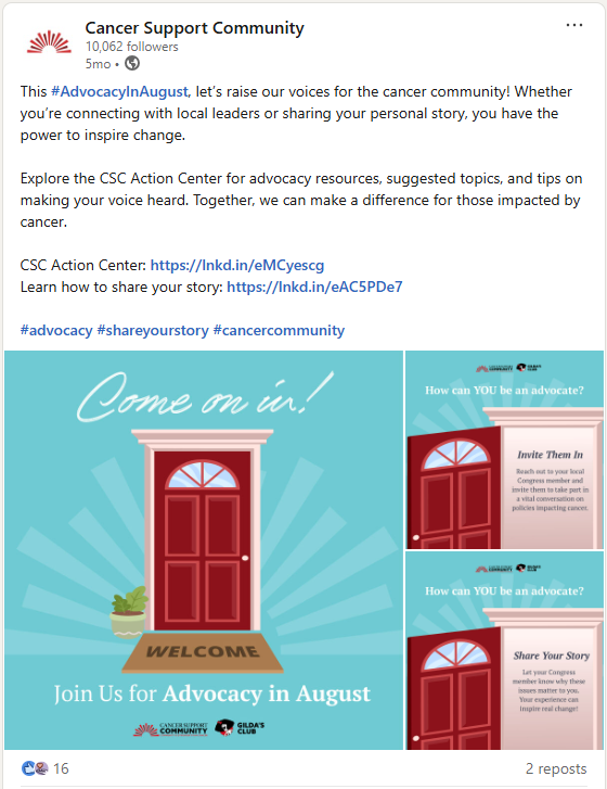 Cancer Support Community tweet media