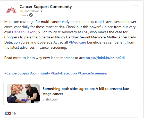 Cancer Support Community tweet media