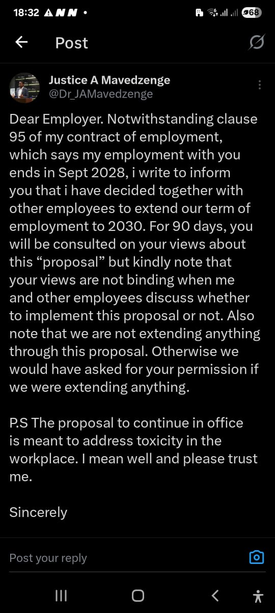 NgarivhumeJ's tweet photo. A good summary of idiocy!
#DefendTheConstitutionPlatform!
#NoTo2030Nonsense!
#NoToCorruption!
#TOGETHER! https://t.co/KVHyokySCJ