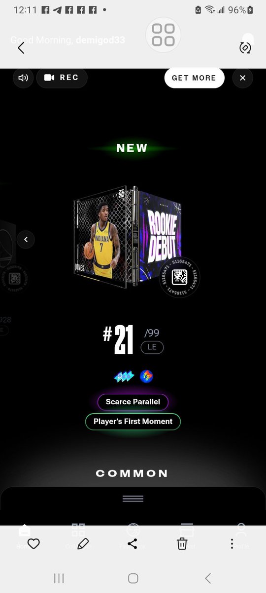 Ok...got in on the Freshman Gems drop with a few chance hits packs and got a Kam Jones #21/99 Blockchain.Nice floater vs. my Celts at TD Garden.Thx to my <a href="/NBATopShot/">NBA Top Shot</a> guys <a href="/ChewieWoolf/">ChewieWoolf | Kingdom</a> <a href="/mempheattle420/">Mempheattle</a> <a href="/ReddieMiller31/">🔴Ǝ ʍɨʟʟɛʀ ₃₁</a> and WuxiFingerhold on the platform for all the gifts! #community