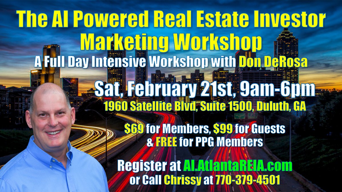 AtlantaREIA's tweet photo. SAT: Build Your AI Marketing System (Live Workshop on Zoom) + Watch Steve Jackson’s BIG Replay NOW! - https://t.co/jZcQfvrndO https://t.co/y5Z08tLGDL