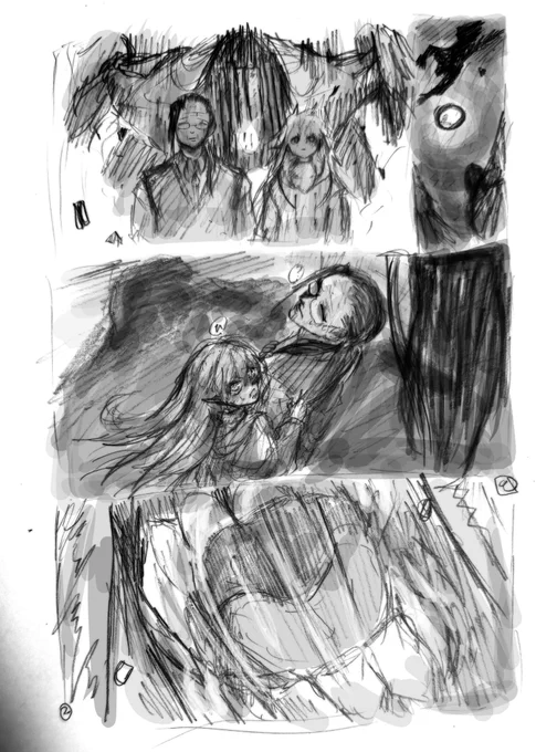#あったか荘_おすそわけ
 #イラスト 
企画主さんに許可頂いたので
複数の時間軸が重なってるのが原因で発生している異型を影で退治してる感じ(設定は企画主に提出済) 