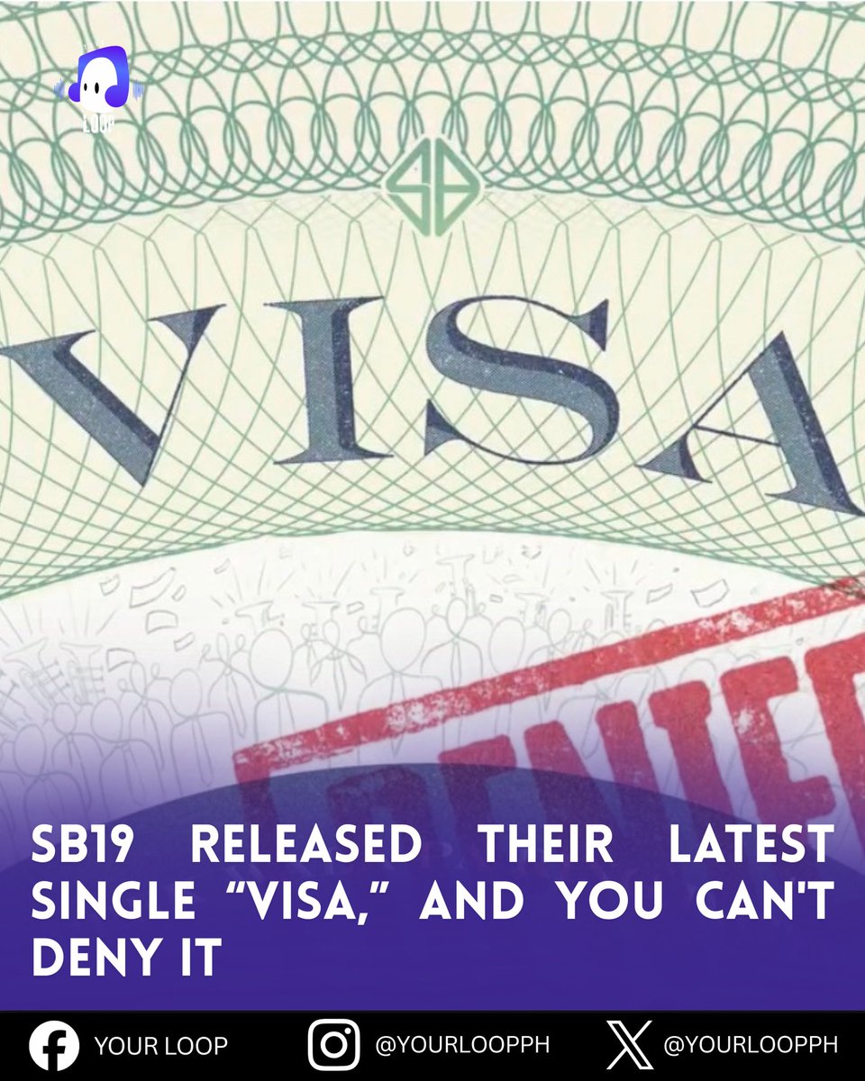 ⛔️ VISA has officially been stamped. No lines. No delays. Just press play. SB19 single “VISA” is out NOW on all streaming platforms 🌍

Stream it here:
🔗 sb19.sng.to/visa

#VISA #SB19VISA #SB19