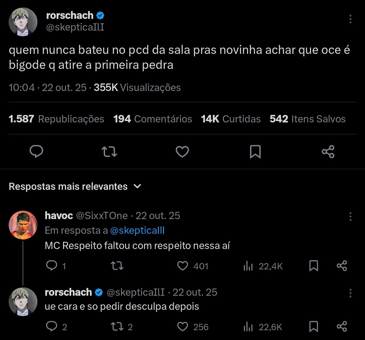 SixxTOne's tweet photo. @skepticaIlI O antigo MC respeito voltou a ativa e está desrespeitando https://t.co/qB7CGgzL4E