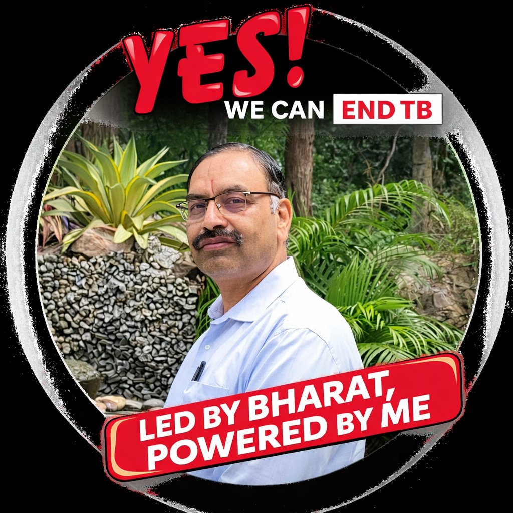 drrksood's tweet photo. #WorldTBDay 2026 | 24 March 🇮🇳
Theme by @StopTB: #YesWeCanEndTB
Led by Bharat, Powered by the People of Bharat 💪

With Jan Bhagidari, we will achieve #TBMuktBharat 🫁✨
Join the movement, add the Twibbon &amp; proudly show your support!

@mukt_tb @TbDivision @dtohpkgr @MYBharatHQ https://t.co/ur9spgXDmg