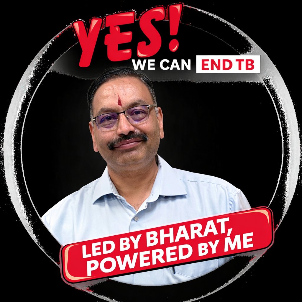 drrksood's tweet photo. #WorldTBDay 2026 | 24 March 🇮🇳
Theme by @StopTB: #YesWeCanEndTB
Led by Bharat, Powered by the People of Bharat 💪

With Jan Bhagidari, we will achieve #TBMuktBharat 🫁✨
Join the movement, add the Twibbon &amp; proudly show your support!

@mukt_tb @TbDivision @dtohpkgr @MYBharatHQ https://t.co/ur9spgXDmg