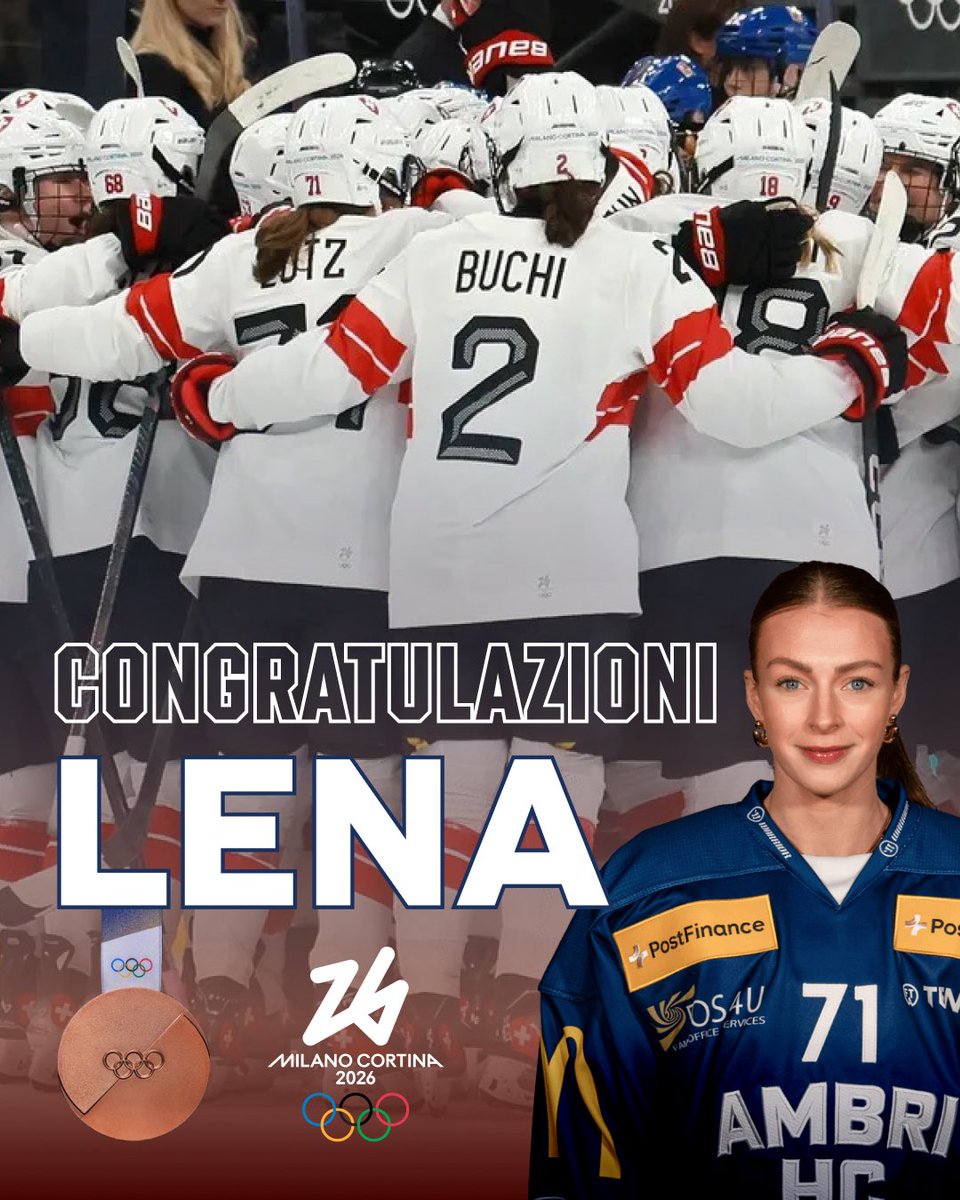 Congratulazioni alla nostra Lena-Marie Lutz e alla Nazionale 🇨🇭per la conquista della medaglia di bronzo 🥉 alle Olimpiadi!