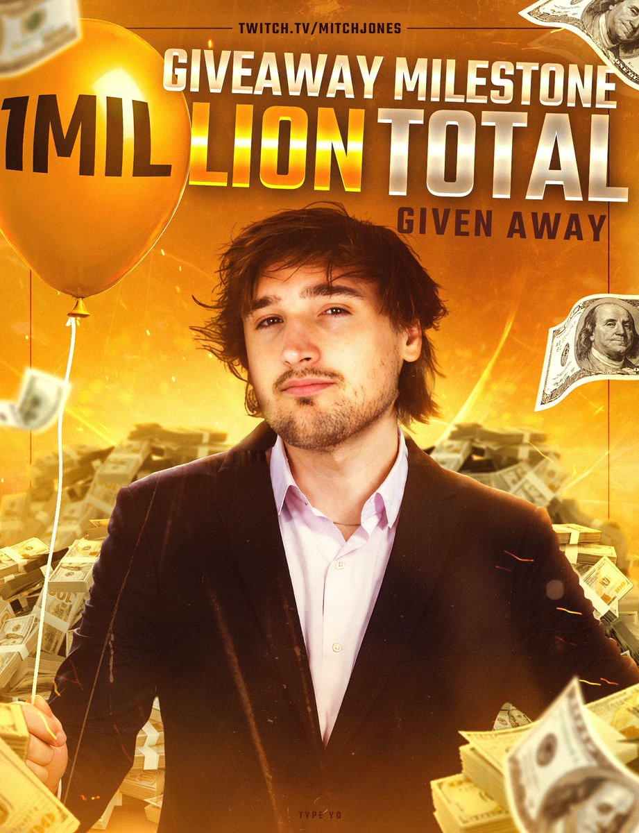 This week we reached over 1 million in giveaways!
Live now for $50,000 bonus hunt twitch.tv/mitchjones 
Giving away $10,000 to viewers of the stream 
Giving away $3,000 to the boys in discord discord.gg/mitchjones 
$150,000 leaderboard for February mitchjones.vip/leaderboard